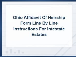Ohio Affidavit of Heirship: Line-by-Line Guide